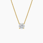LUCERARO Necklace | Round Lab-Grown Diamond Solitaire Necklace 1 ct. tw.