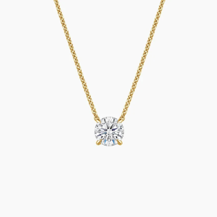 LUCERARO Necklace | Round Diamond Pendant - JB01395