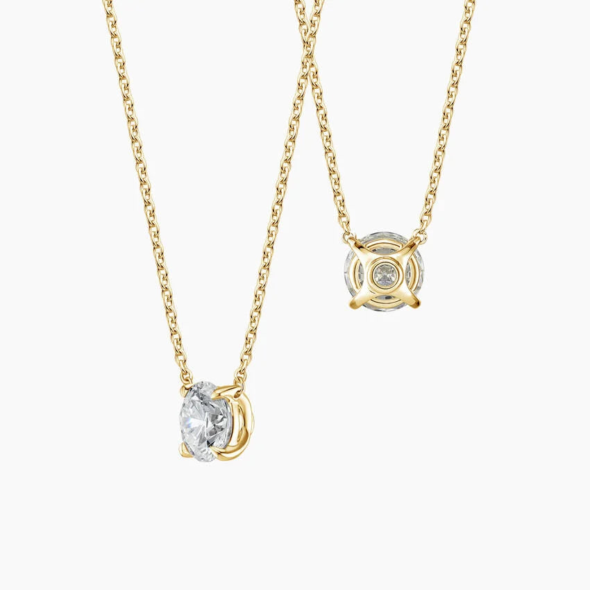 LUCERARO Necklace | Round Diamond Pendant - JB01395
