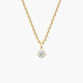 LUCERARO Necklace | Round Diamond Pendant - JB00725