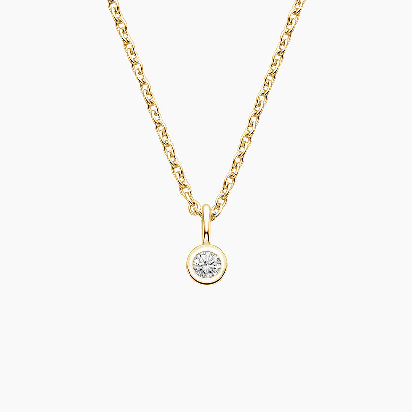 LUCERARO Necklace | Round Diamond Pendant - JB00725