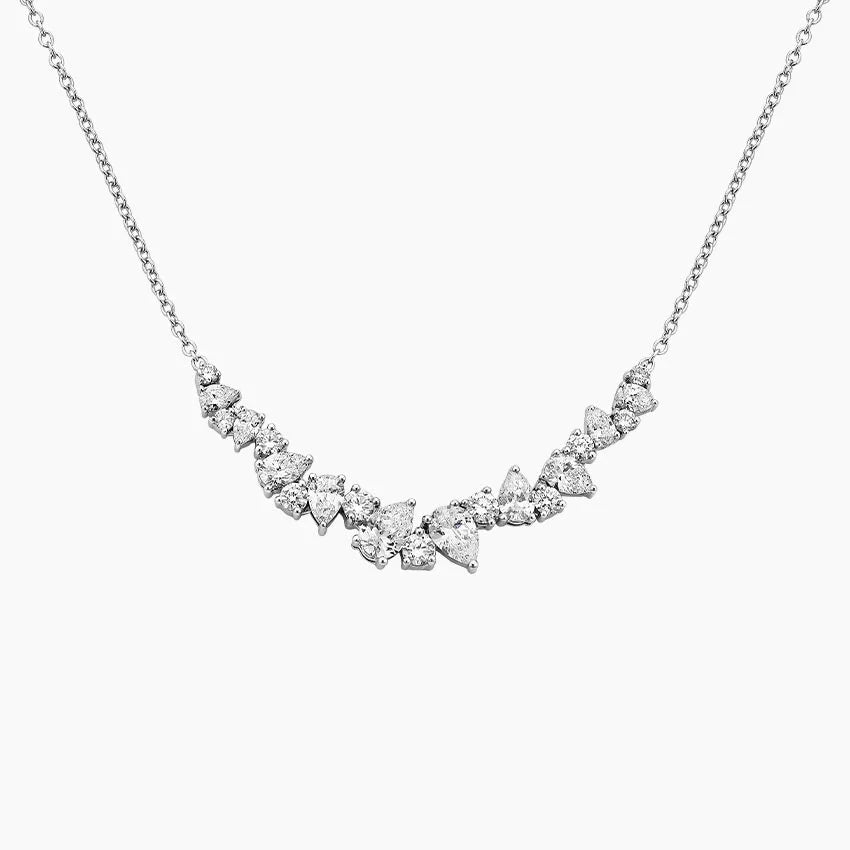 LUCERARO Necklace | Pear Round Diamond Necklace - JB02295