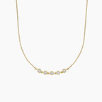 LUCERARO Necklace | Round Lab-Grown Diamond Station Necklace 1/2 ct. tw.