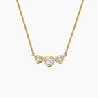 LUCERARO Necklace | Three-Stone Heart Lab Grown Diamond Necklace 1/2 ct. tw.