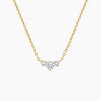LUCERARO Necklace | Round Lab-Grown Diamond Three-Stone Necklace 1/3 ct. tw.