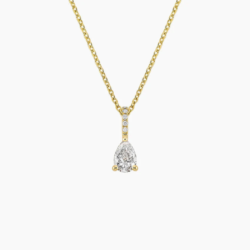 LUCERARO Necklace | Pear Diamond Pendant - JB00750