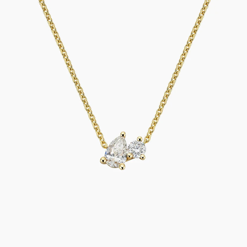 LUCERARO Necklace | Toi et Moi Diamond Necklace - JB00825