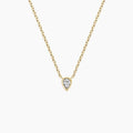 LUCERARO Necklace | Pear Bezel Diamond Pendant - JB0997