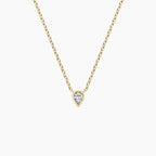 LUCERARO Necklace | Pear Lab-Grown Diamond Bezel Necklace 1/4 ct. tw.