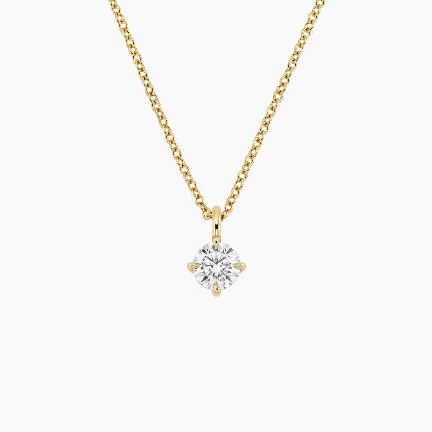 LUCERARO Necklace | Round Diamond Pendant - JB01195