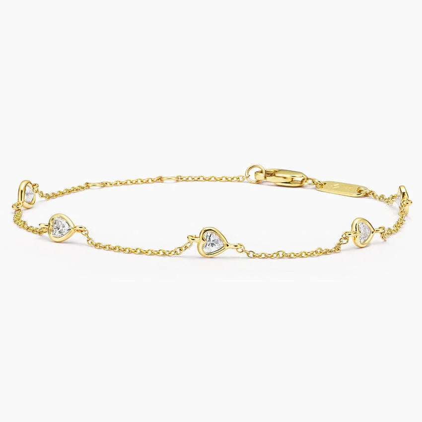 LUCERARO Bracelet | Heart Diamond Tennis Bracelet - JB01596