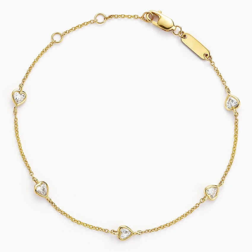 LUCERARO Bracelet | Heart Diamond Tennis Bracelet - JB01596