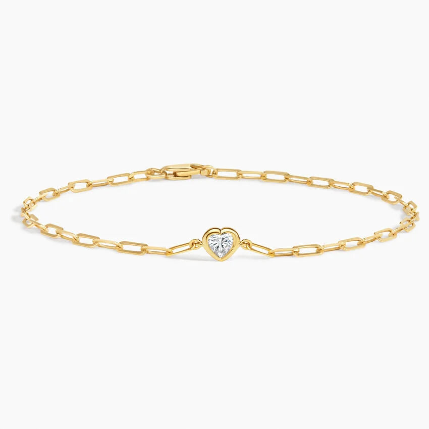 LUCERARO Bracelet | Heart Diamond Chain Bracelet - JB00496