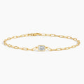LUCERARO Bracelet | Emerald Diamond Chain Bracelet - JB00495