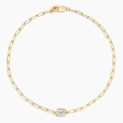 LUCERARO Bracelet | Emerald Diamond Chain Bracelet - JB00495