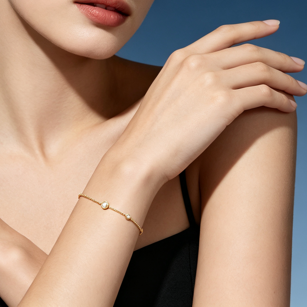 LUCERARO Bracelet | Heart Lab-Grown Diamond Station Bracelet 1/2 ct. tw.