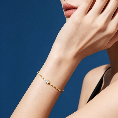 LUCERARO Bracelet | Emerald Lab-Grown Diamond Bezel Bracelet 1/3 ct. tw.