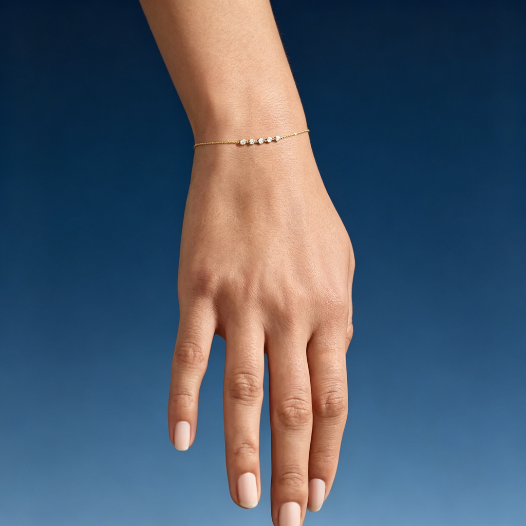 LUCERARO Bracelet | Round Lab-Grown Diamond Hexagon Bezel Bracelet 1/2 ct. tw.