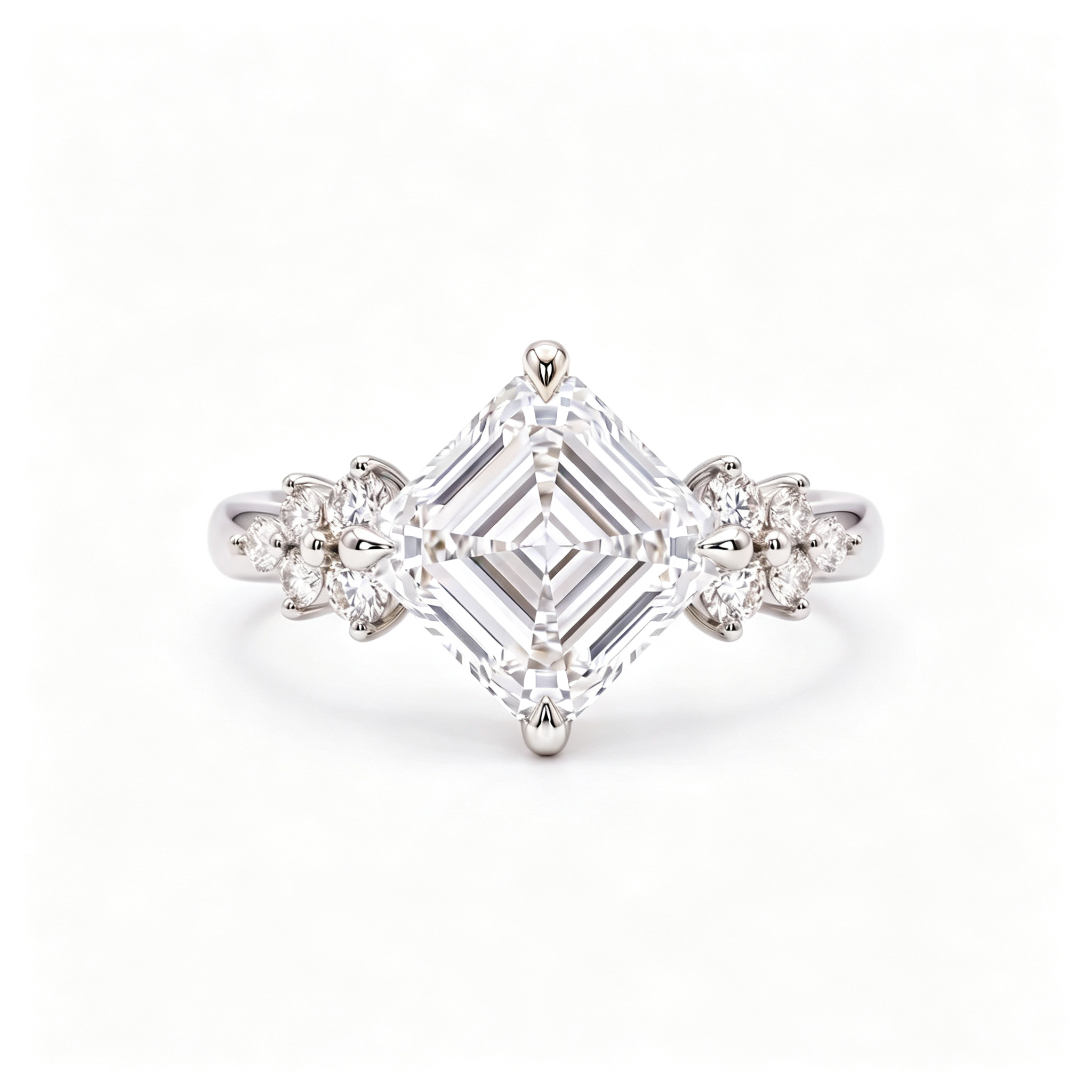 LUCERARO Engagement | Cluster Kite-Set Diamond Ring - ER01850