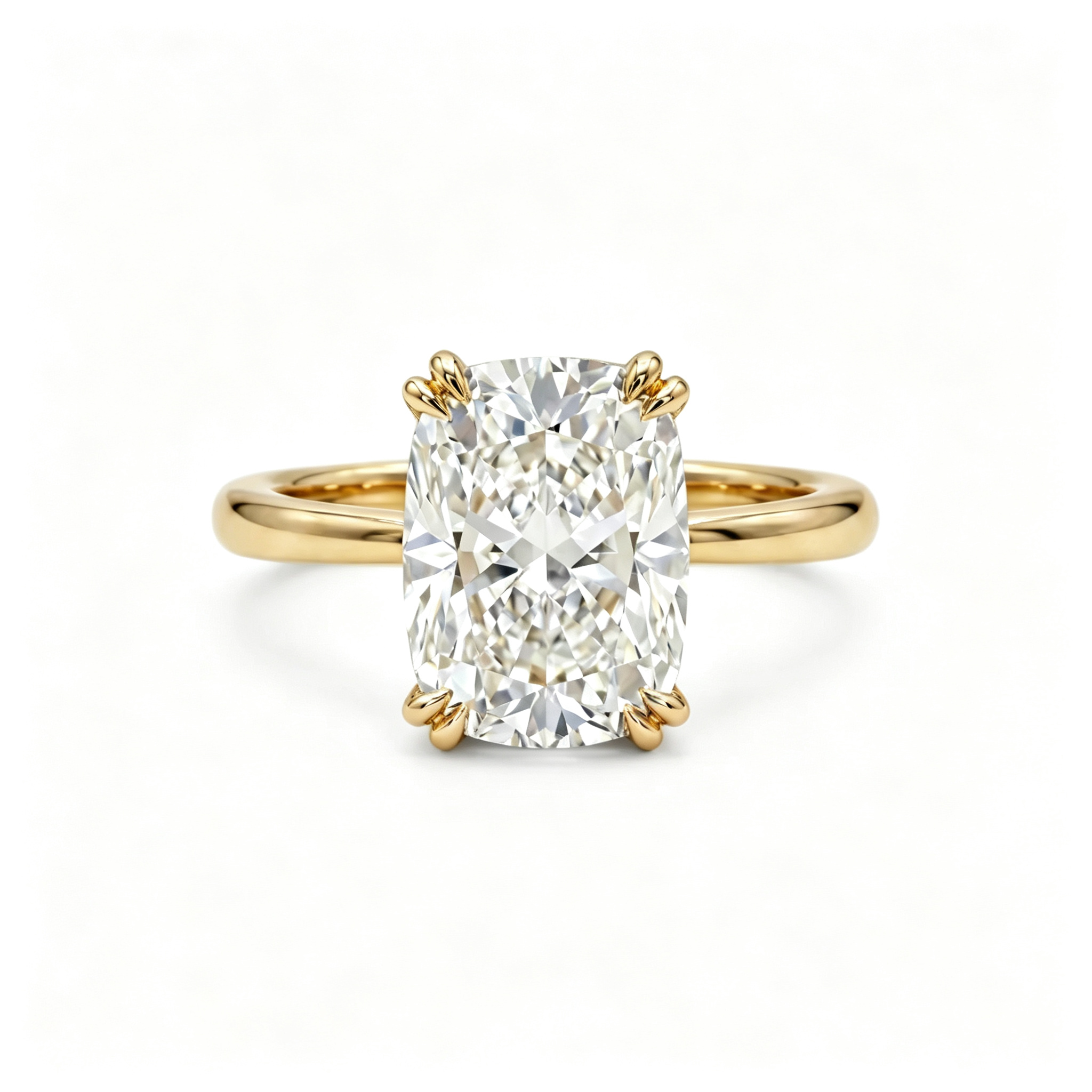 LUCERARO Engagement | Cushion Solitaire Diamond Ring - ER01688
