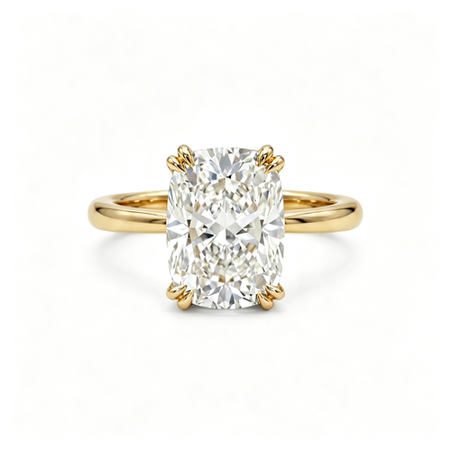 LUCERARO Engagement | Cushion Solitaire Diamond Ring - ER01688