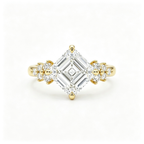 LUCERARO Engagement | Asscher-Cut Lab Grown Diamond Ring