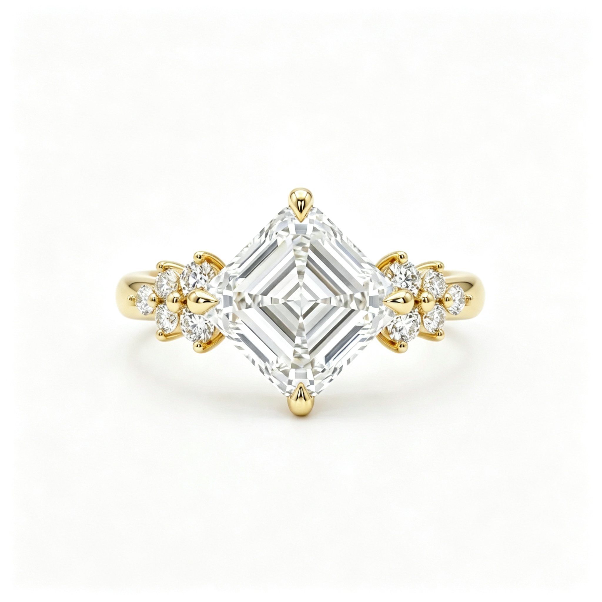 LUCERARO Engagement | Cluster Kite-Set Diamond Ring - ER01850