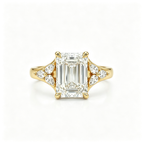 LUCERARO Engagement | Emerald Lab Grown Diamond Ring