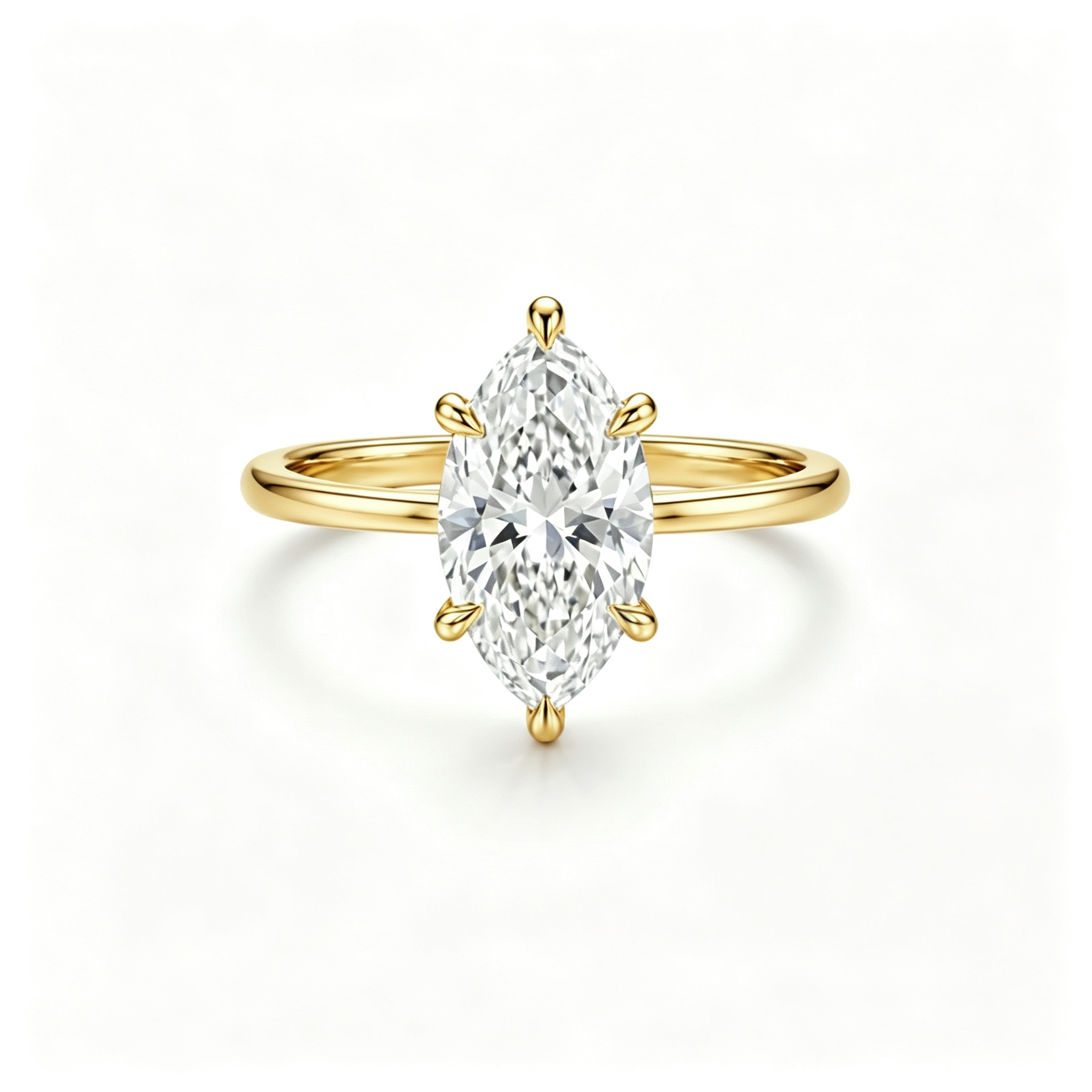 LUCERARO Engagement | Marquise Solitaire Diamond Ring - ER01752