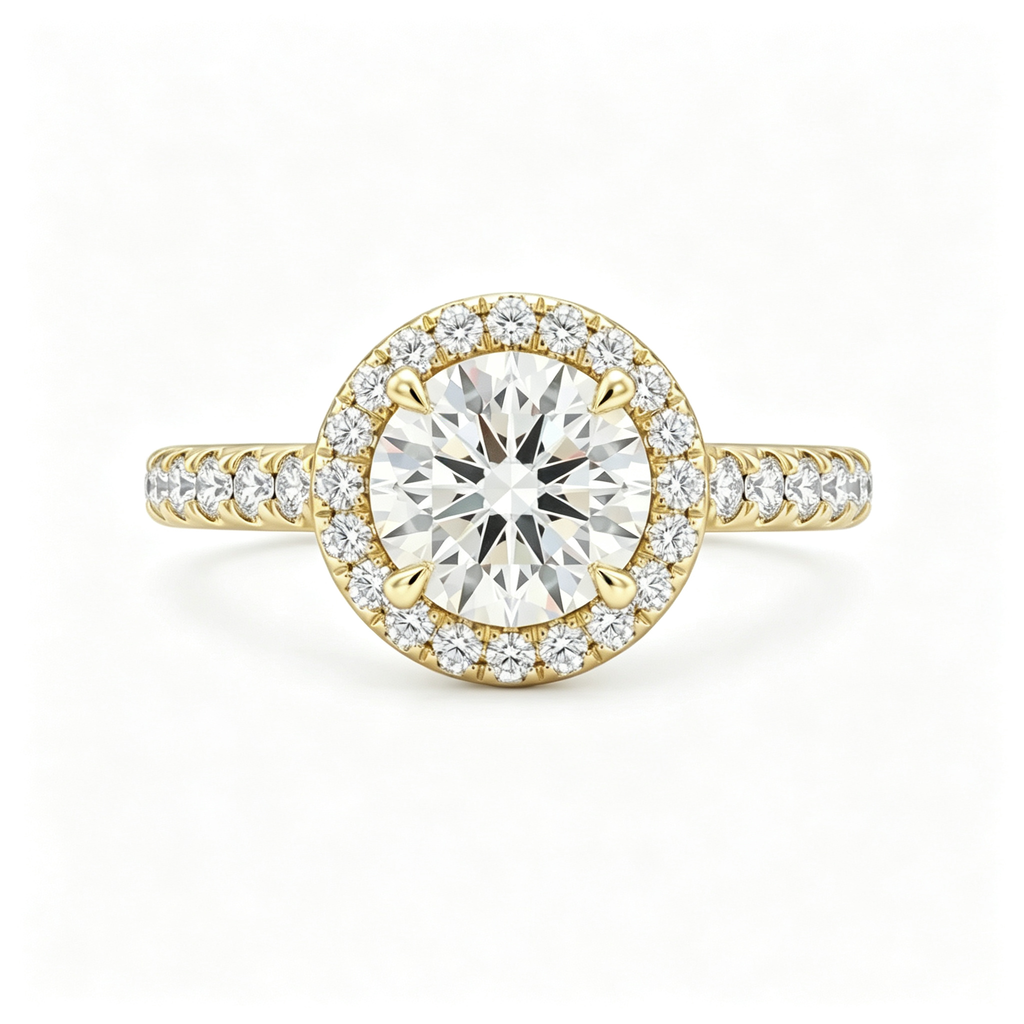 LUCERARO Engagement | Round Brilliant Diamond Ring - ER01736