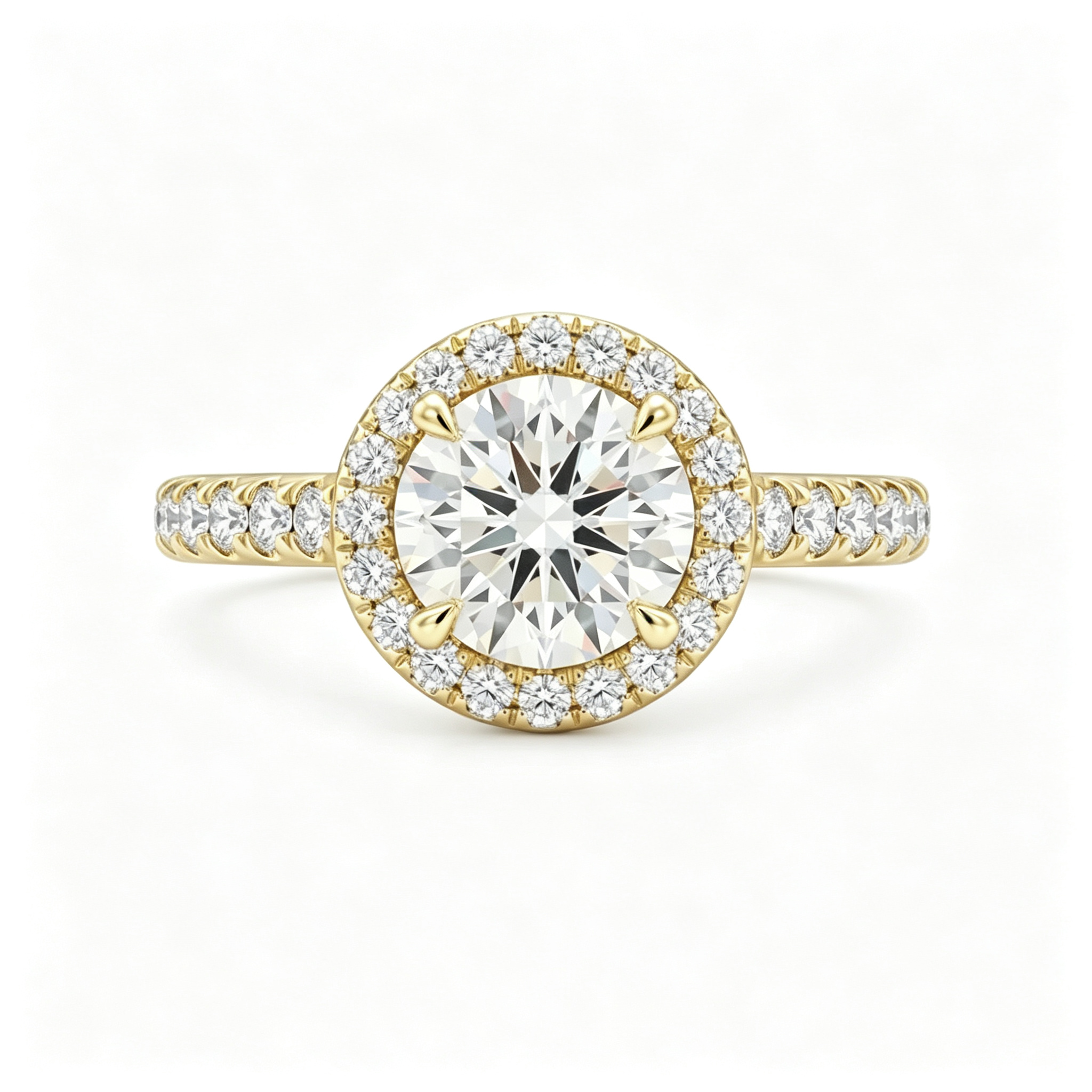 LUCERARO Engagement | Round Brilliant Diamond Ring - ER01736