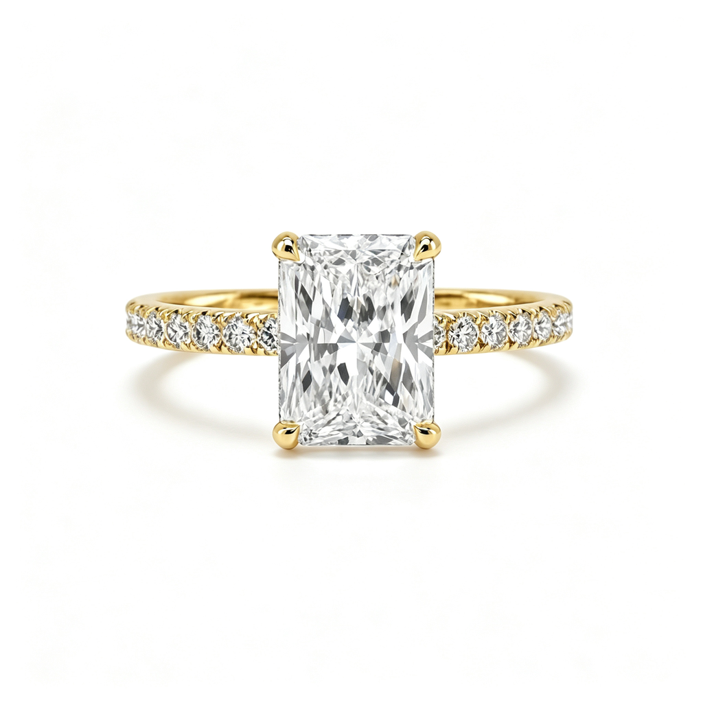 LUCERARO Engagement | Radiant Solitaire Diamond Ring - ER01250