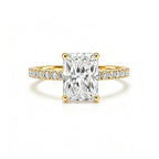 LUCERARO Engagement | Radiant Lab Grown Diamond Ring