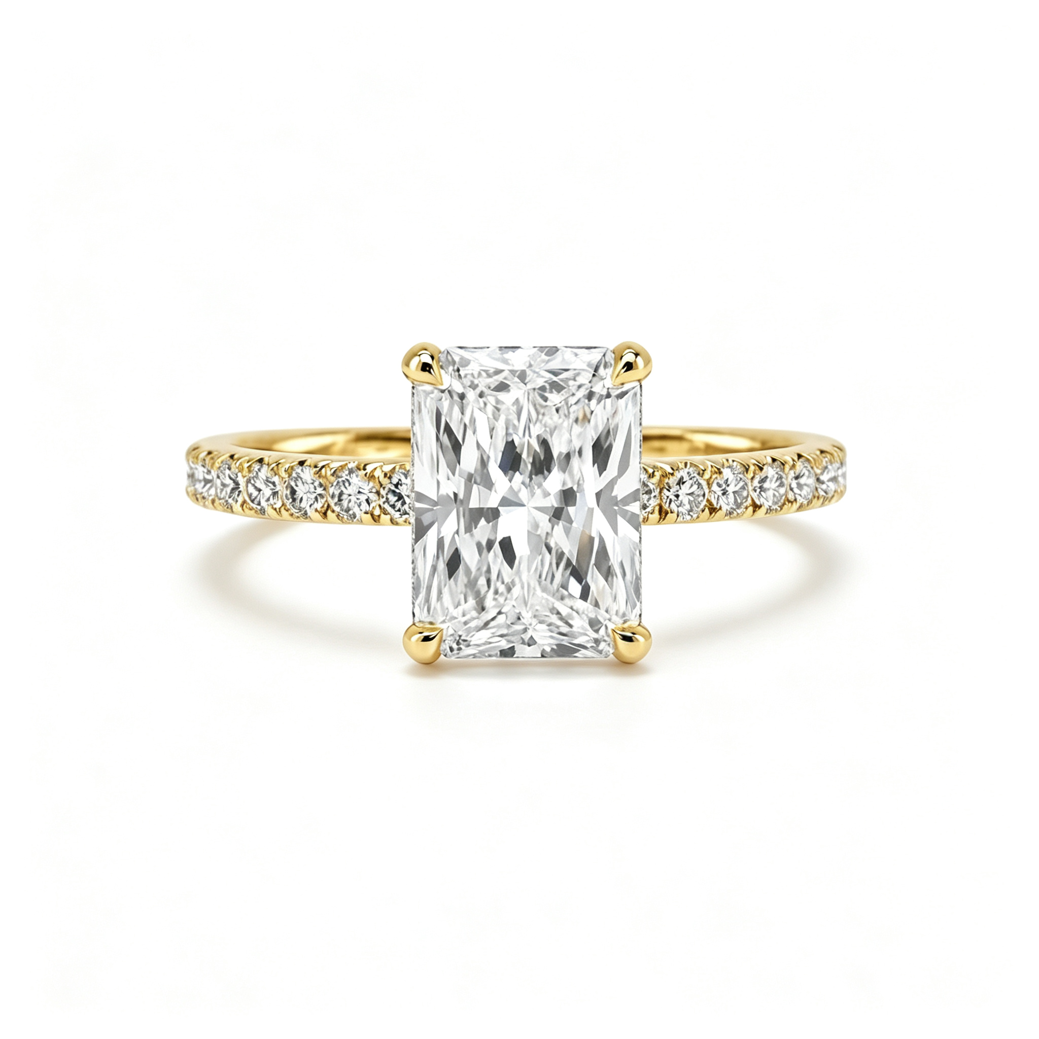 LUCERARO Engagement | Radiant Solitaire Diamond Ring - ER01250