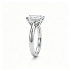 LUCERARO Engagement | Emerald Lab Grown Diamond Solitaire Ring