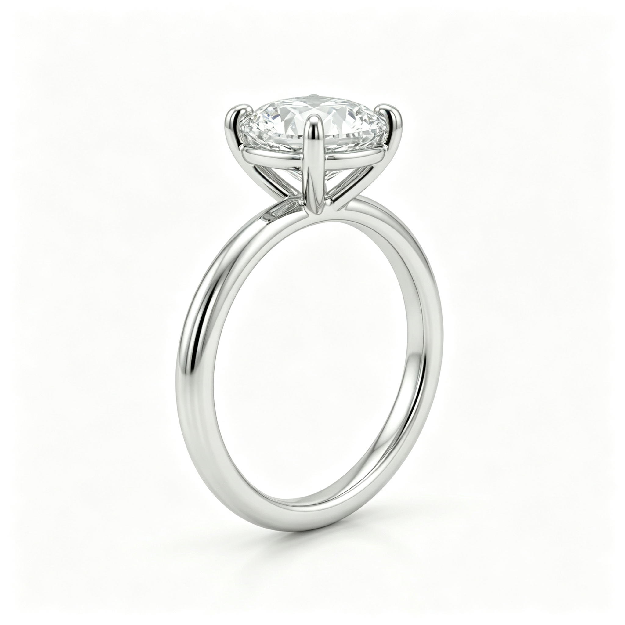 LUCERARO Engagement | Round Brilliant Signature Solitaire Diamond Ring - ER01216