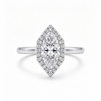 LUCERARO Engagement | Marquise Lab Grown Diamond Halo Ring