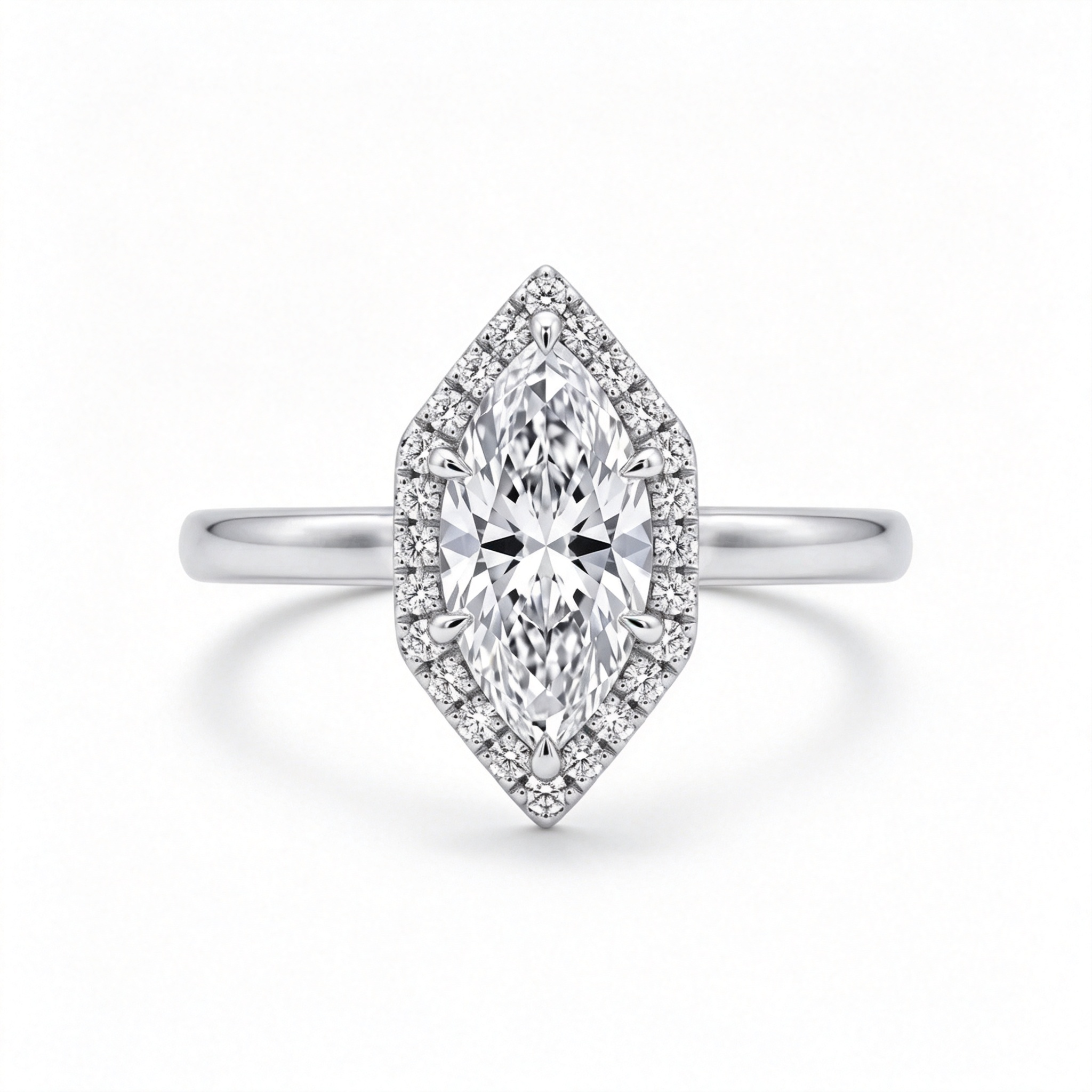 LUCERARO Engagement | Marquise Halo Diamond Ring - ER01635