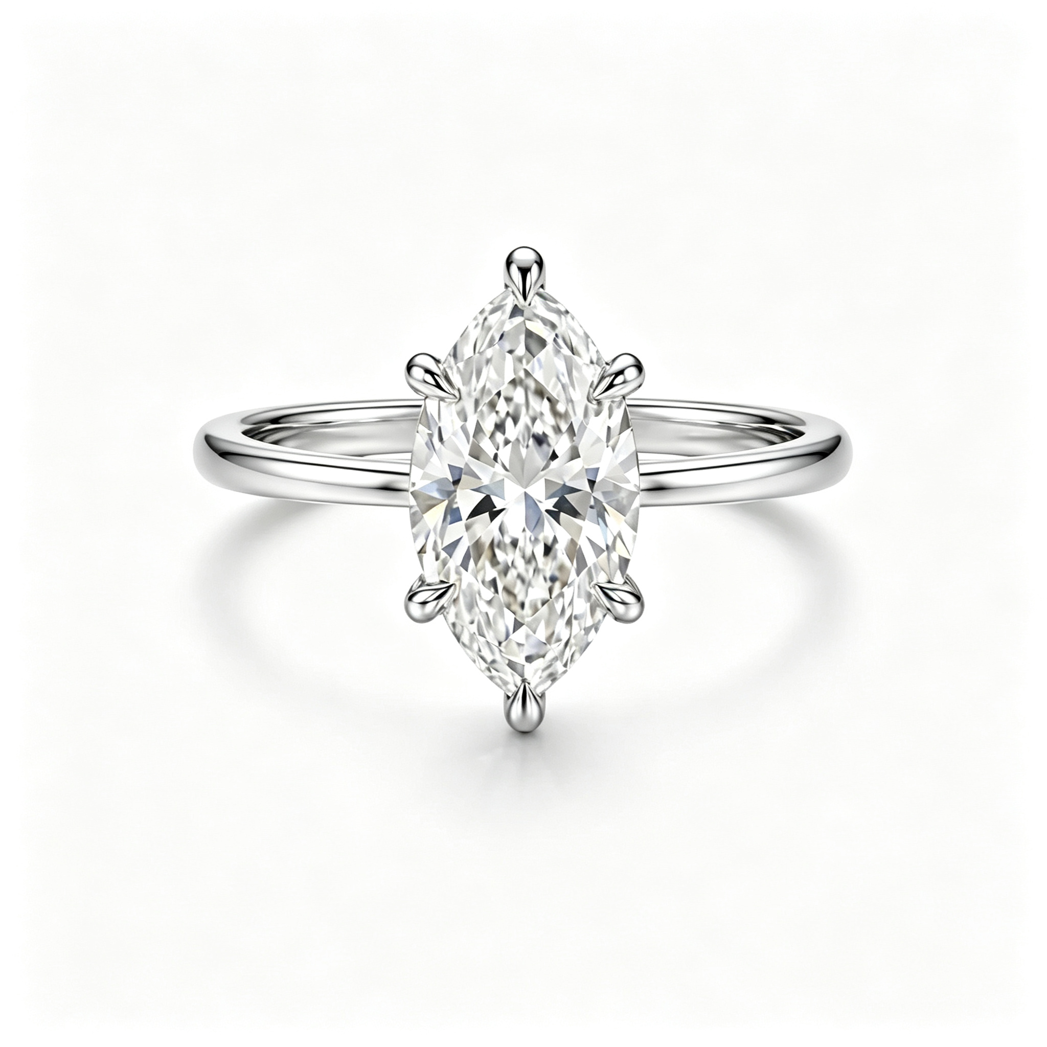 LUCERARO Engagement | Marquise Solitaire Diamond Ring - ER01752