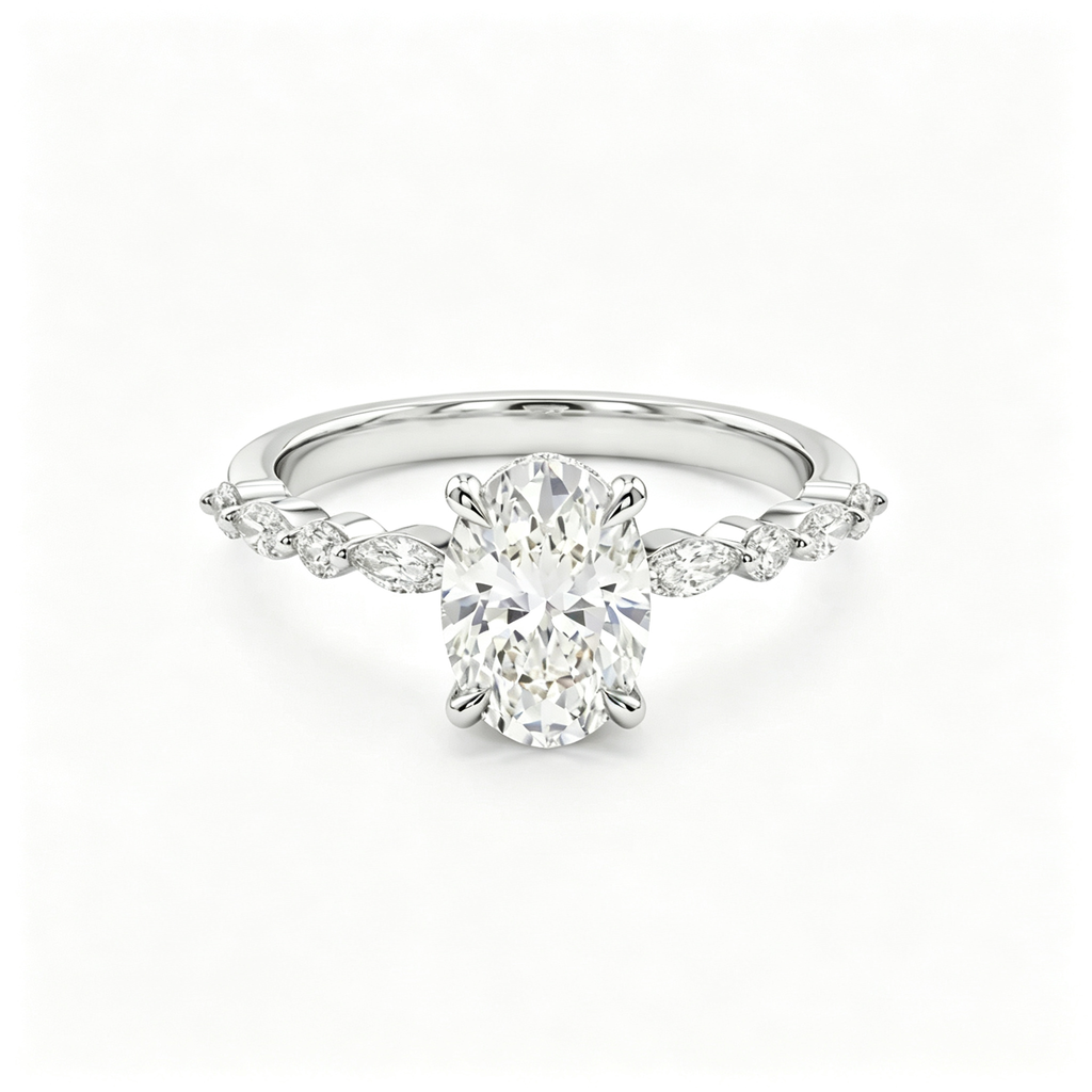 LUCERARO Engagement | Oval Lab Grown Diamond Ring