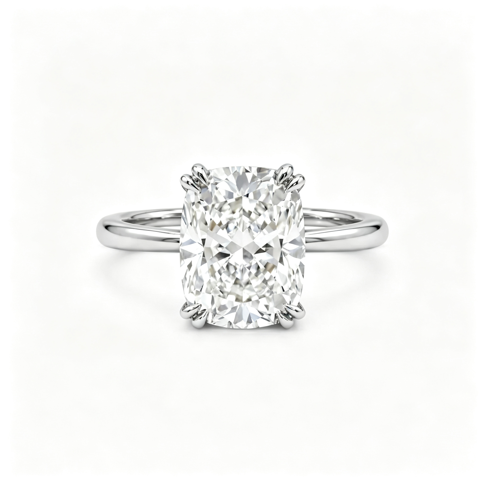 LUCERARO Engagement | Cushion Solitaire Diamond Ring - ER01688