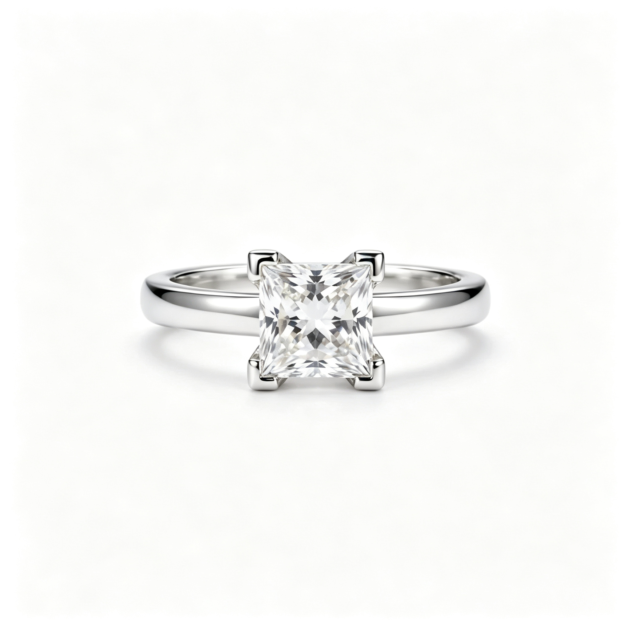 LUCERARO Engagement | Princess Solitaire Diamond Ring - ER01480