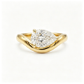 LUCERARO Engagement | Sculptural Pear Diamond Ring - ER02056