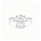 LUCERARO Engagement | Oval Lab Grown Diamond Solitaire Ring