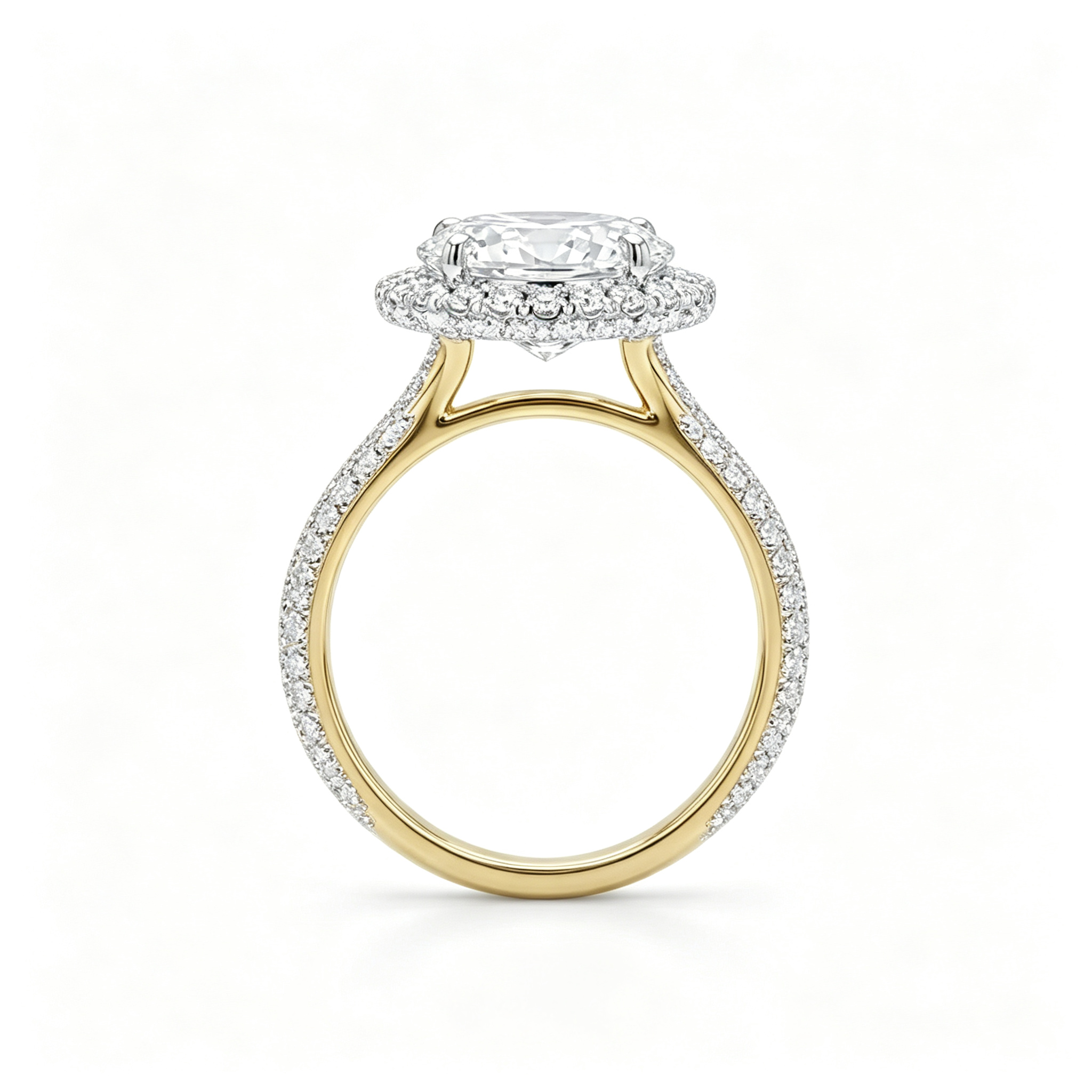 LUCERARO Engagement | Oval Halo Diamond Ring - ER01184