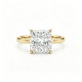 LUCERARO Engagement | Square Radiant Solitaire Diamond Ring - ER01520