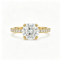 LUCERARO Engagement | Round Hidden Halo Diamond Ring - ER01736