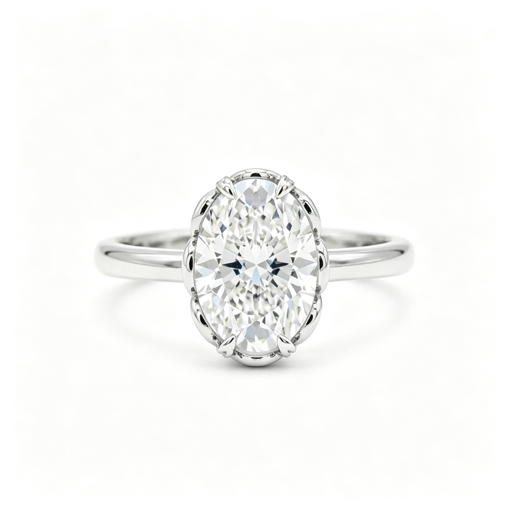 LUCERARO Engagement | Oval Lab Grown Diamond Ring