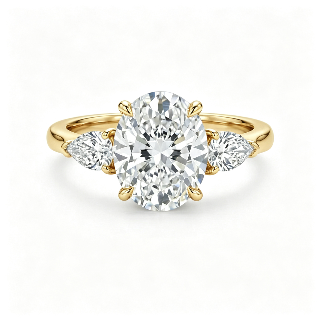 LUCERARO Engagement | Oval & Pear Diamond Ring - ER02384
