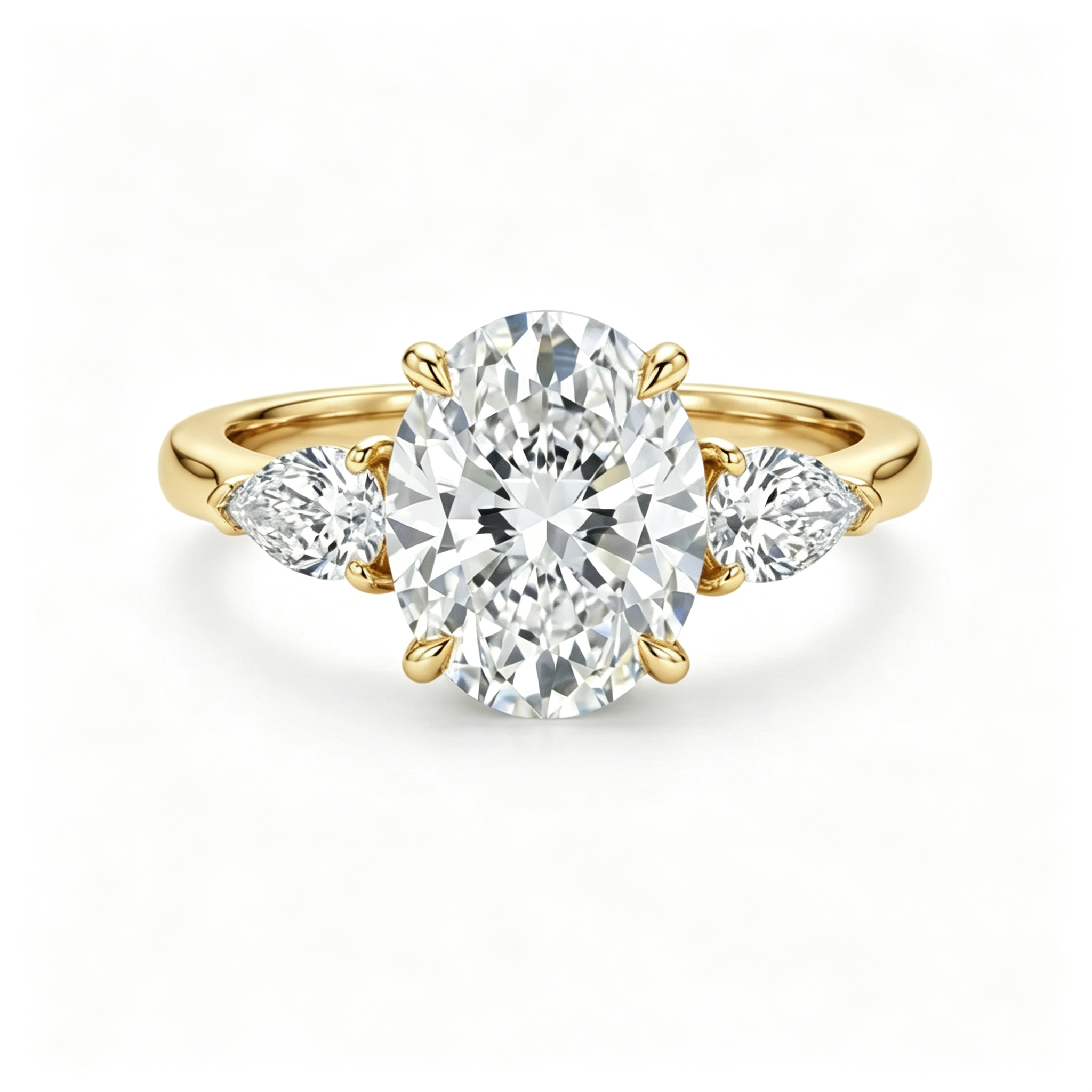 LUCERARO Engagement | Oval & Pear Diamond Ring - ER02384